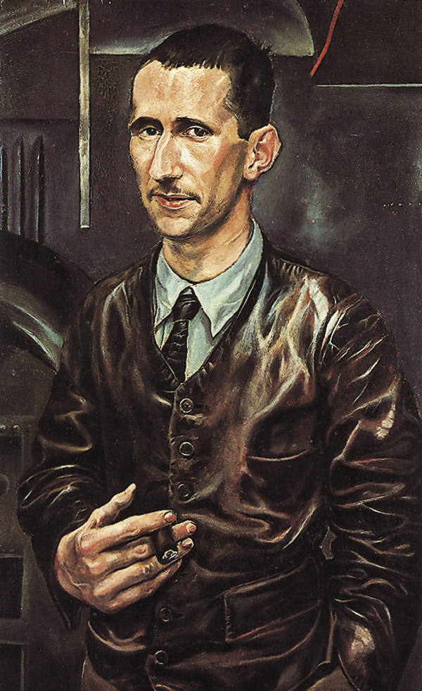 Bert Brecht, um 1926. Ölgemälde von Rudolf Schichter