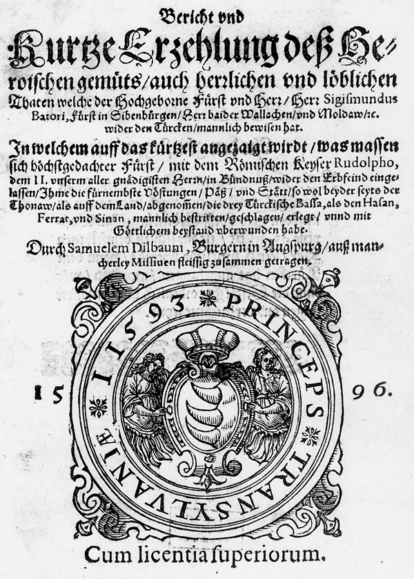 Samuel Dilberg: Berichte und Kurtze Erzählung (...), 1569